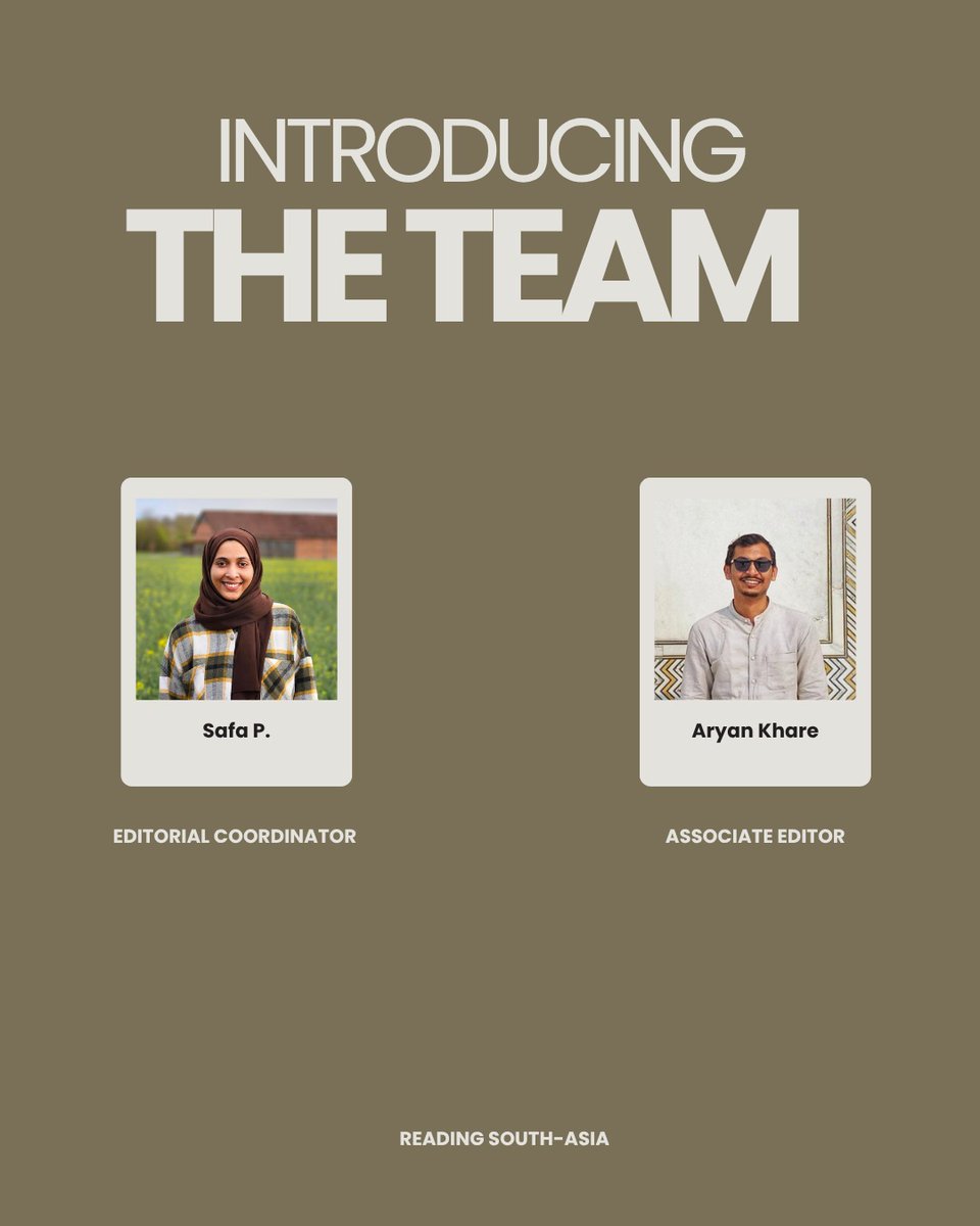 readingSAsia's tweet image. As we continue to build our team, we are pleased to welcome Safa and Aryan.
Stay tuned for updates.