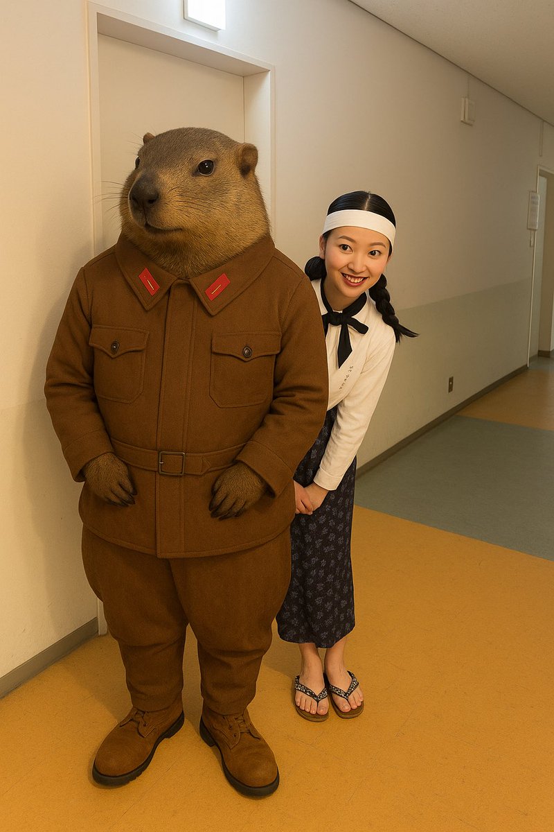 sudukihayatsu's tweet photo. #未来へつむぐ
無事東京公演が終わりました。
来月は桶川公演！
共演した皆様からはマーモットみたいとのありがたい感想を頂き、本公演において桜田マーモット軍曹の名を賜りました。
せっかくなのでchatGPT先生に作ってもらいました。いえーい
いや2枚目マーモットよりも右の人誰？ https://t.co/TYvDU6op2g