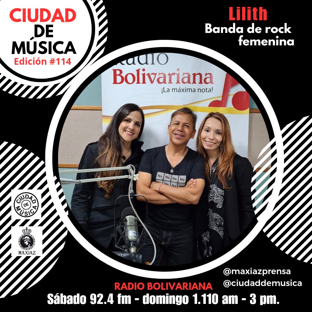 MaxiazPrensa's tweet photo. Conéctese hoy y mañana con @lilithcolombia primera banda femenina de rock del país, el Concejo Distrital de Medellín les hizo la Orden al Mérito Débora Arango, categoría justicia por su aporte de reivindicar la imagen y los derechos de la mujer en sus letras. https://t.co/mHPmylXW8X