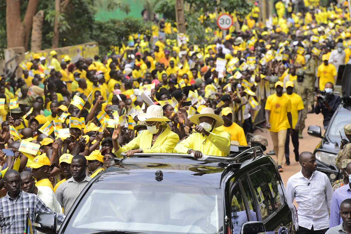 KagutaMuseveni's tweet photo. I want to thank the NRM Electoral Commission for nominating me. I hope the whole membership of the NRM and its structures, will support my candidature as the Chairman of the NRM for the 2025-2031 and also as flag-bearer for the NRM in the Presidential contest for the 2026-2031. 

We shall continue to emphasize the 6 words below in the next term if given the opportunity: 
1. Peace- no war and no crime. 
2. ⁠Development 
3. ⁠Wealth. Every home must have wealth. It is personal and private. 
4.  Jobs. 
5. ⁠Services (health, education, spirituality, hotels, etc). 
6. ⁠Markets