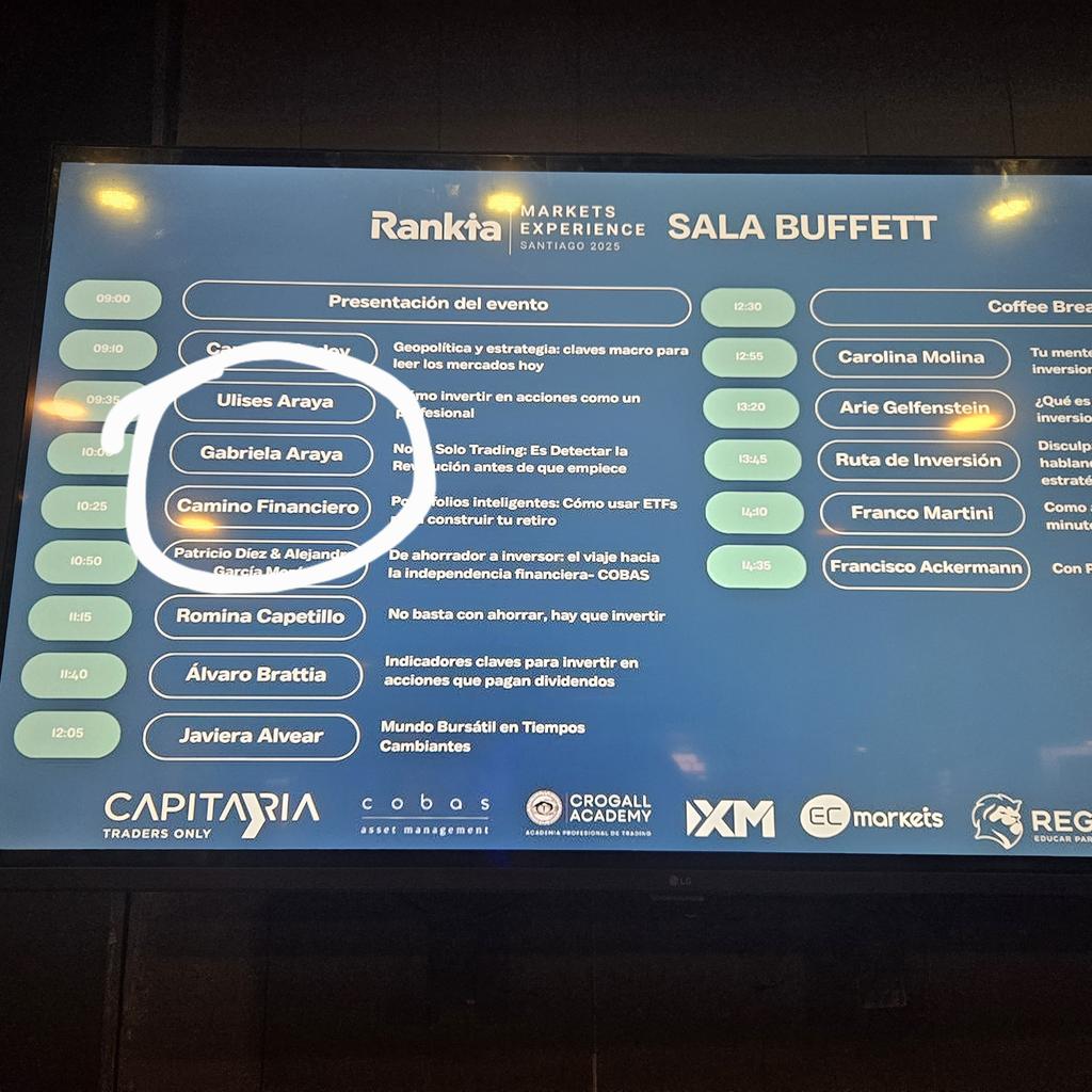 Ya estamos en #Rankia esperando la ponencia de <a href="/GArayaFX/">Gabriela Araya</a> 

¡VAMOOOS!