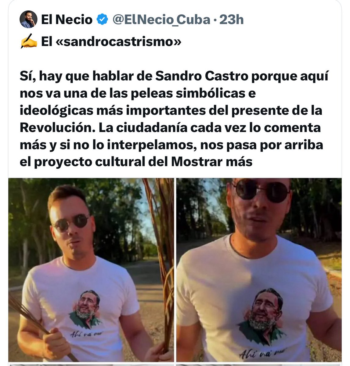 Cuán predecibles suelen ser ustedes. Es tan evidente que ya les fue dada la orden de hablar sobre Sandro Castro. llevamos mucho tiempo denunciando la burla hacia el pueblo de Cuba. Es algo que ya no pueden ocultar. Y entonces salen al unísono <a href="/ElNecio_Cuba/">El Necio</a> y <a href="/_TereFelipe_/">Tere Felipe</a> 
Porque