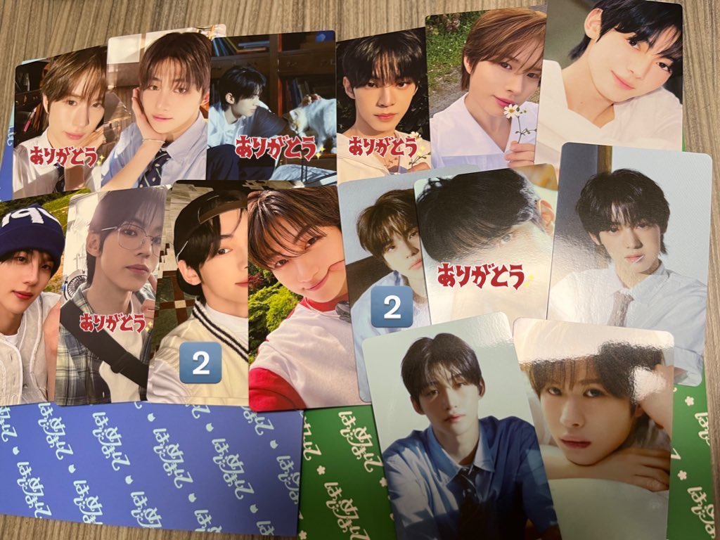tka0so's tweet photo. TWS トゥアス はじめまして イルデ 交換 トレカ A B 通常 ラキドロ hmv

求 ヨンジェ 💖優先
譲 シニュ ハンジン ジフン ギョンミン 未使用シリアル2枚

※異種可 なんでも検討◎
※条件の良い方、未所持のものを優先する場合がございます
※郵送 又は 愛知13.14会場にて手渡し

 #TWS交換 https://t.co/47kVxbAIsL