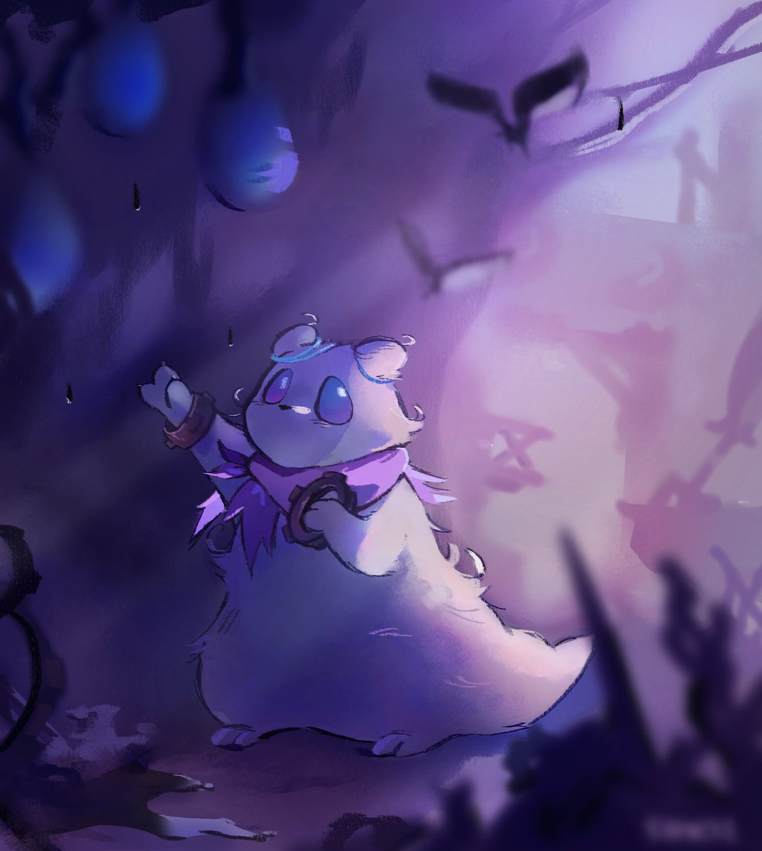 Friendly fire on <a href="/forrksie/">Forrksie (team Fossils)</a> ☁️ #Rainworld #artfight2025