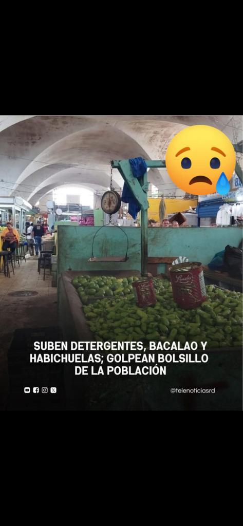 Zaqueo al bolsillo  del dominicano!! 🚨 🚨 
Subem de precio las habi chuelas, el bacalao y detergentes!
Cada subida de precios de los productos baja el salario  e ingresos  del pueblo!!! 
 🚨 🚨 🔥 🚒 🔥 🚒