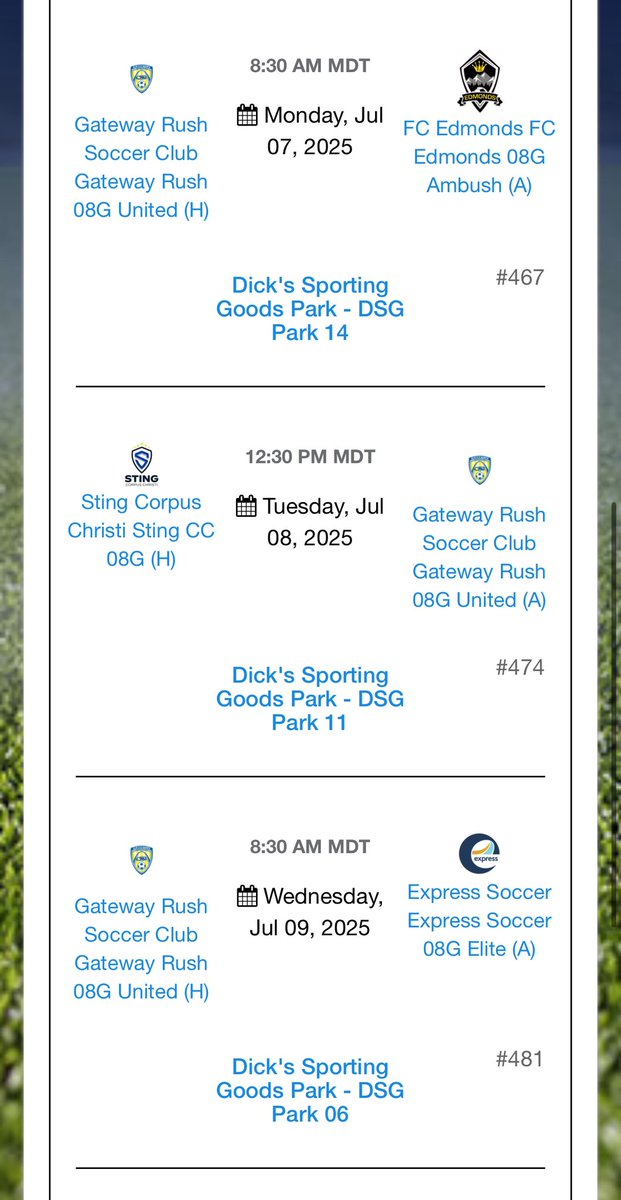 Big week ahead after a month of preparation. We kickoff the <a href="/USClubSoccer/">US Club Soccer</a> <a href="/USClubSoccerNPL/">National Premier Leagues</a> 2025 Finals on Monday morning. <a href="/Gateway_Rush/">Gateway Rush</a> #08United #Nationals