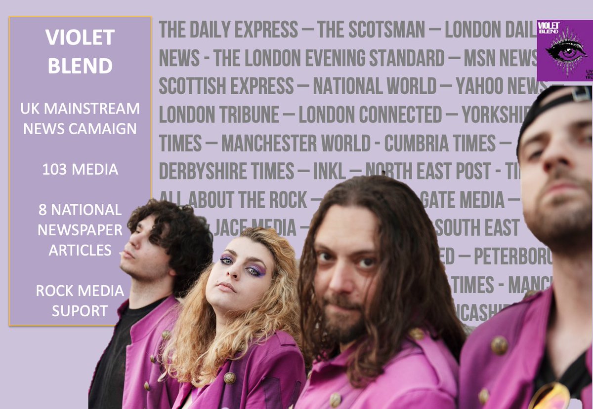 Guy B (@guyb_rockshow) on Twitter photo Time to wear a different hat. Away from the world of radio, my firm acted as publicist for <a href="/VioletBlend/">Violet Blend</a>. We all worked to a different playbook and blew away the glass ceiling. 100+ mainstream news media inc 8 nationals. And we all had fun doing it 😎 Time to wear a different hat. Away from the world of radio, my firm acted as publicist for <a href="/VioletBlend/">Violet Blend</a>. We all worked to a different playbook and blew away the glass ceiling. 100+ mainstream news media inc 8 nationals. And we all had fun doing it 😎