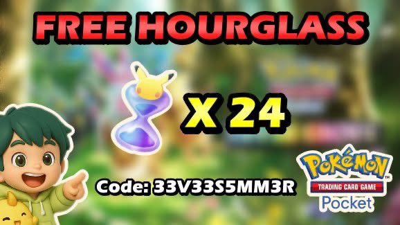 🎁 Pokémon TCG Pocket Code 🎁

➡️33V33S5MM3R
➡️x24 Pack hourglasses 

Go to this web to redeem your gift code! ⬇️

gift.pokemontcgpocket.com/en

#PokemonTCGPocket
#ポケポケ #ポケポケデッキ紹介 #ポケポケランクマ