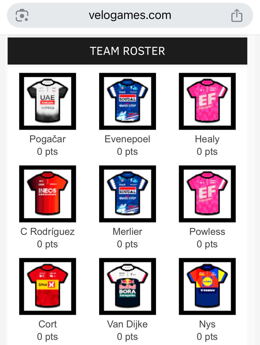 Here we go #TDF2025 <a href="/velogames/">Velogames</a>