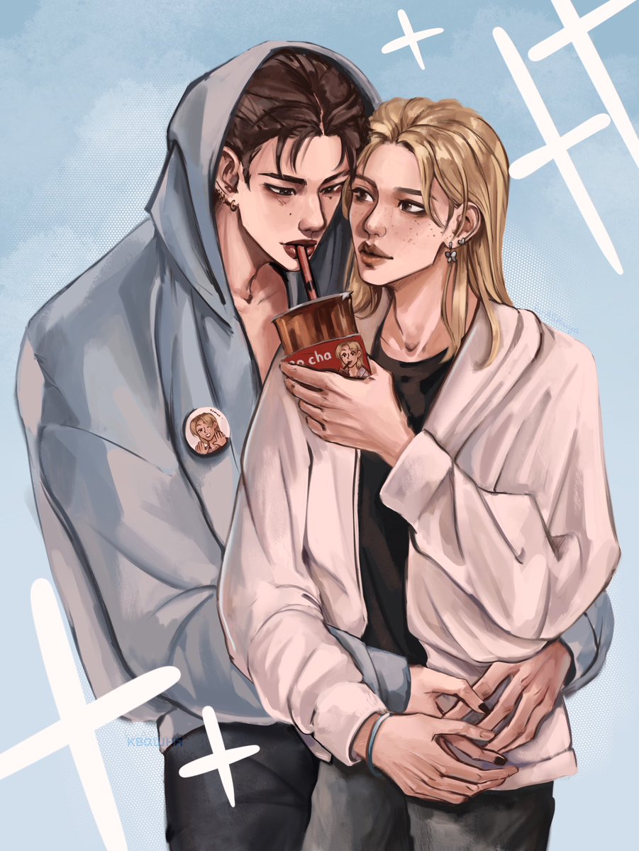 🤍🩵
#straykidsfanart #hyunlix