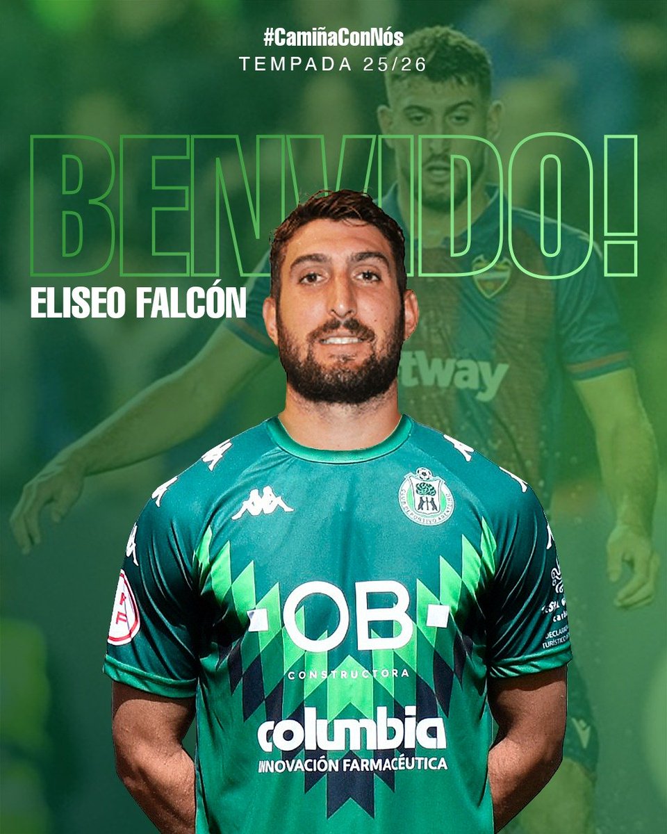 futbolnervion19's tweet photo. 🚨 OFICIAL 🚨
Eliseo Falcón, central que la temporada pasada militó en la #ADMerida, se convierte en nuevo futbolista del #CDArenteiro de Primera RFEF
#SevillaFC https://t.co/qPGfRwT6BH
