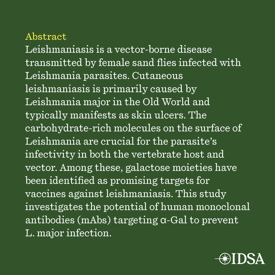 A human monoclonal antibody targeting a-Gal ameliorates experimental cutaneous

leishmaniasis

✅ Just Accepted
🔗 bit.ly/44fXuND