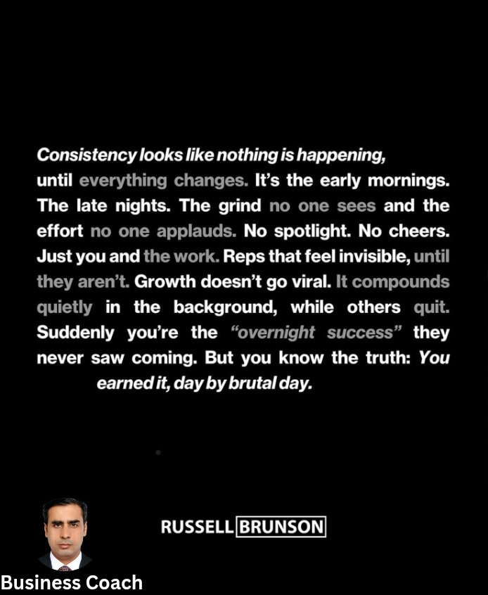 ZaroonKhan97's tweet photo. Consistency is the key to success".
It's the foundation upon which habits are built, goals are achieved, and excellence is attained.
Whether it's in building relationships, developing skills, or pursuing a career, showing up regularly and acting similarly makes a difference. https://t.co/BPW03hzW7U