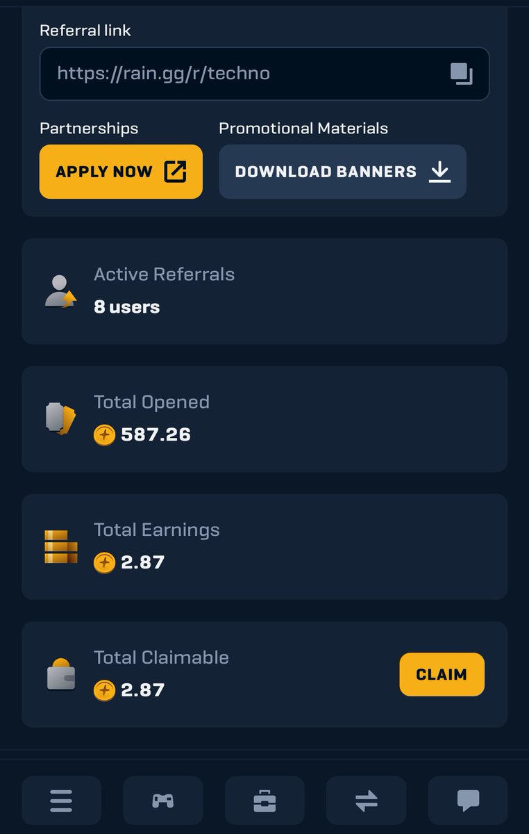 ApeironCS's tweet image. Hey Heyyyy

I’m giving away all my rain.gg affiliates this month!

All you have to do is:

-Follow&amp;amp;RT

Use my code (techno) at @raindotgg (rain.gg/r/techno)

Join my discord army! (discord.gg/zpWpuPM)

-Proof required!

Will roll at  05.08.2025!