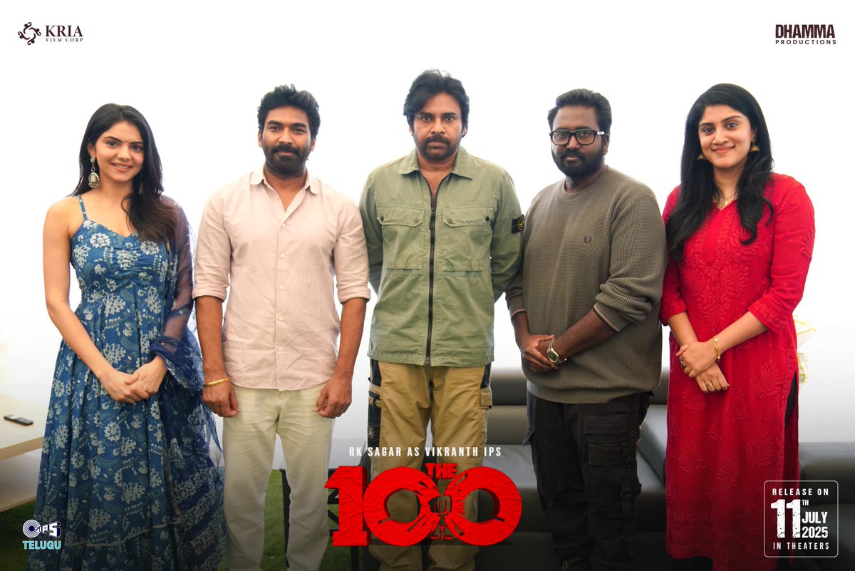 𝐕𝐚𝐦𝐬𝐢𝐒𝐡𝐞𝐤𝐚𝐫 (@ursvamsishekar) on Twitter photo A MOMENT TO TREASURE FOREVER ❤️❤️❤️
Hon’ble DyCM of Andhra Pradesh, our very own Power Star <a href="/PawanKalyan/">Pawan Kalyan</a> garu, launched the intense and gripping trailer of #The100Movie ❤️🔥
With his powerful presence and kind words, he added unmatched value and energy to #The100 journey 🤩
▶️ A MOMENT TO TREASURE FOREVER ❤️❤️❤️
Hon’ble DyCM of Andhra Pradesh, our very own Power Star <a href="/PawanKalyan/">Pawan Kalyan</a> garu, launched the intense and gripping trailer of #The100Movie ❤️🔥
With his powerful presence and kind words, he added unmatched value and energy to #The100 journey 🤩
▶️