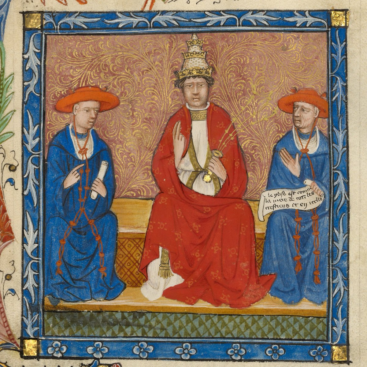 Pontifex (-icis, m)
—a pontiff, high priest (Roman, Jewish, or Christian)
—(more speficially) the Pope

From pons ("bridge") + facio ("to build", etc.) 

Literally, then, a pontiff is a bridge-builder.