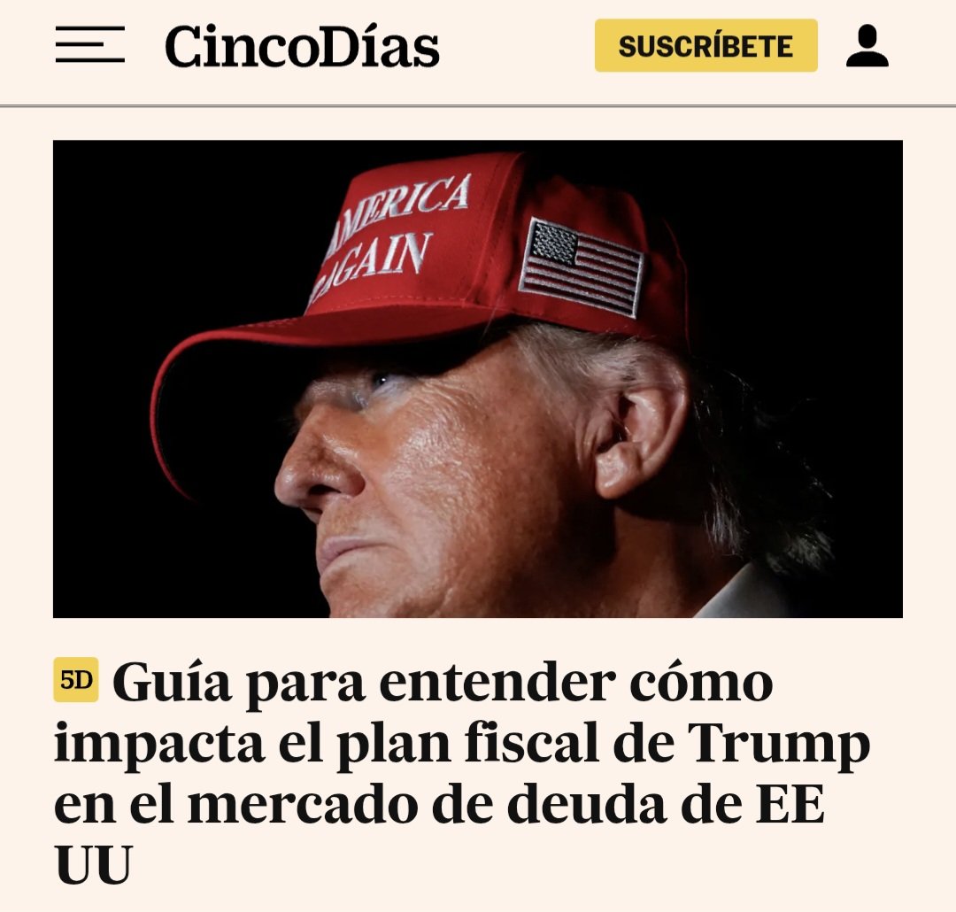 La reforma de Trump es más simple que el asa de un cubo.
💸 4,5 billones de rebaja fiscal al 10% más rico.
¿Cómo se financia?
✂️ 1 billón con recortes de coberturas médicas y ayudas a los más pobres.
📈Y el resto deficit y deuda.
Es de los robos legales más grandes de la historia
