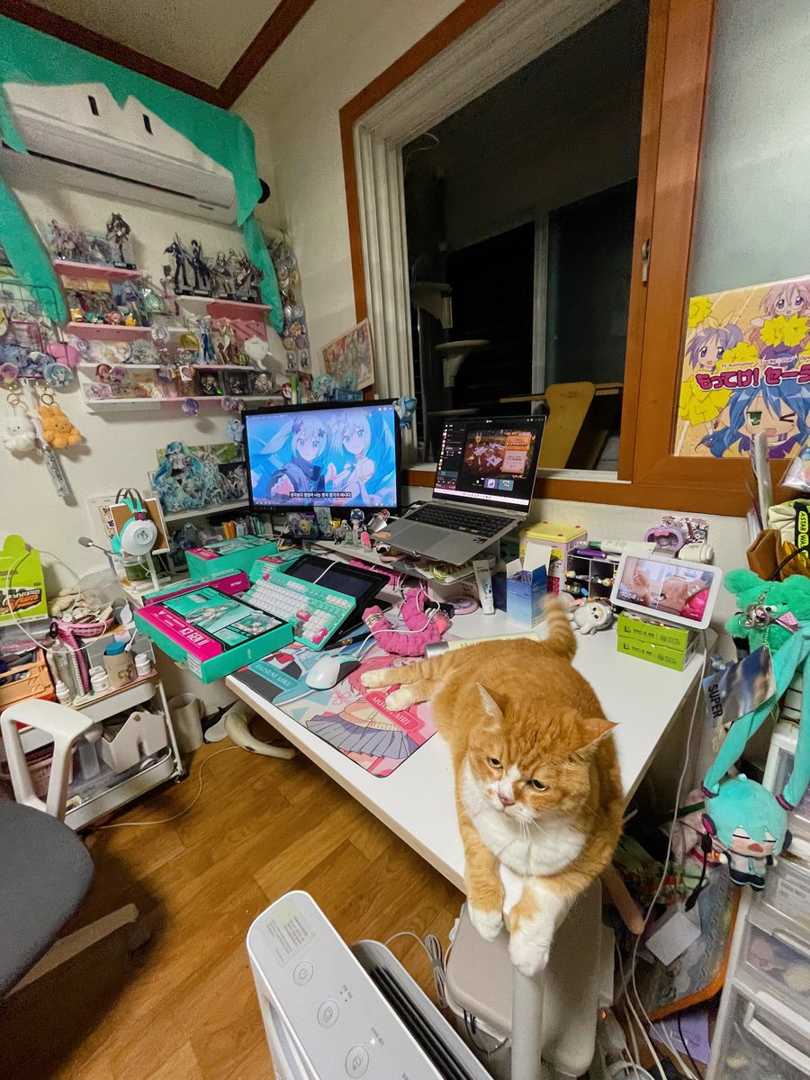 오타쿠들아 짐의 책상을 목도하라