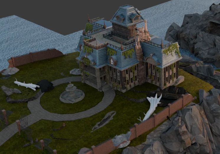 volcanoids's tweet image. damn didn't know that the team was gonna put a replica of my house on the new island, that's so embarrassingggg