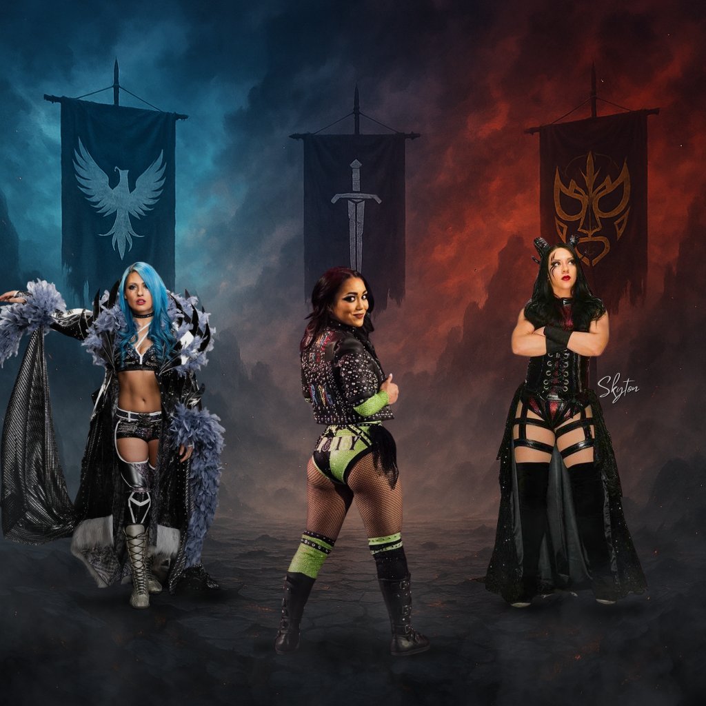 🌟 DAILY POSTER – DAY 46

 Giulia • Stephanie Vaquer • Roxanne Perez
 Three Paths. One Goal. 💫
They each took different roads…
But they all passed through NXT —
Now, they're ready to conquer RAW and SmackDown.
👑 The future is here. The takeover begins.
 #WWERaw #SmackDown
