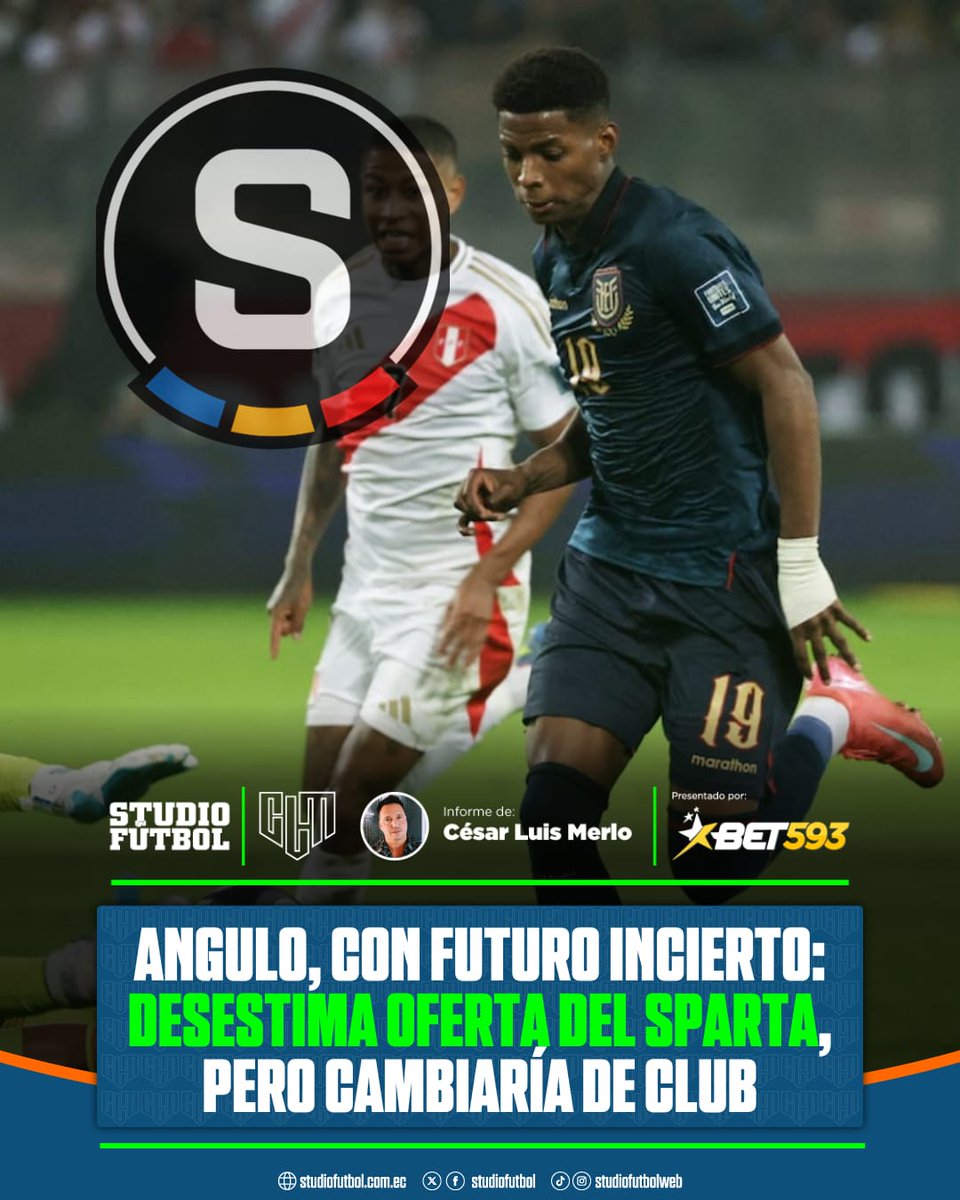 StudioFutbol's tweet image. #EcEx | Nilson Angulo, con futuro incierto: desestima oferta del Sparta, pero podría cambiar de club buff.ly/nQUAyRF