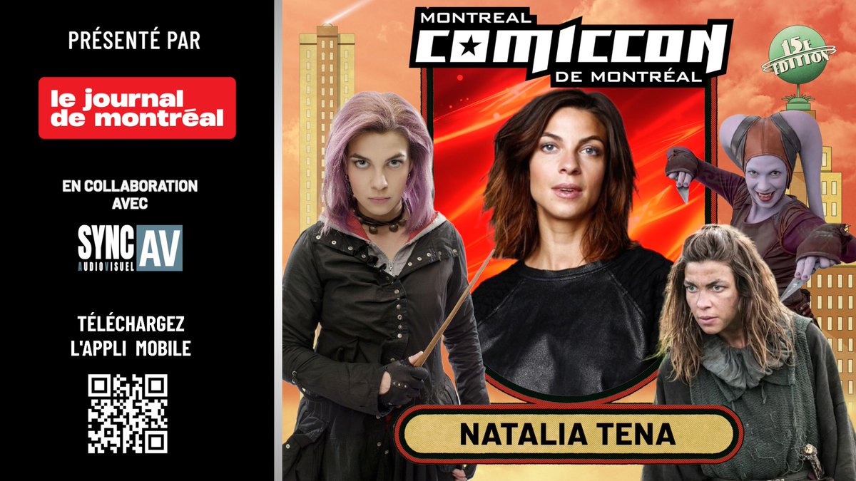 🎤Ne manquez pas Natalia Tena sur scène à 14 h dans la salle de conférence principale 516C, présentée par Le journal de Montréal!
***
🎤Don’t miss Natalia Tena on stage at 2:00 p.m. in Main Events, 516C, presented by Le journal de Montréal!