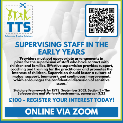 susantaylorTTS's tweet image. Register your interest for our Supervising Staff in #earlyyears course today and find out the principles of effective supervision and explore the relationship between high quality supervision and creating a culture of vigilance. bit.ly/ttsssiney #TTS #TailormadeTraining