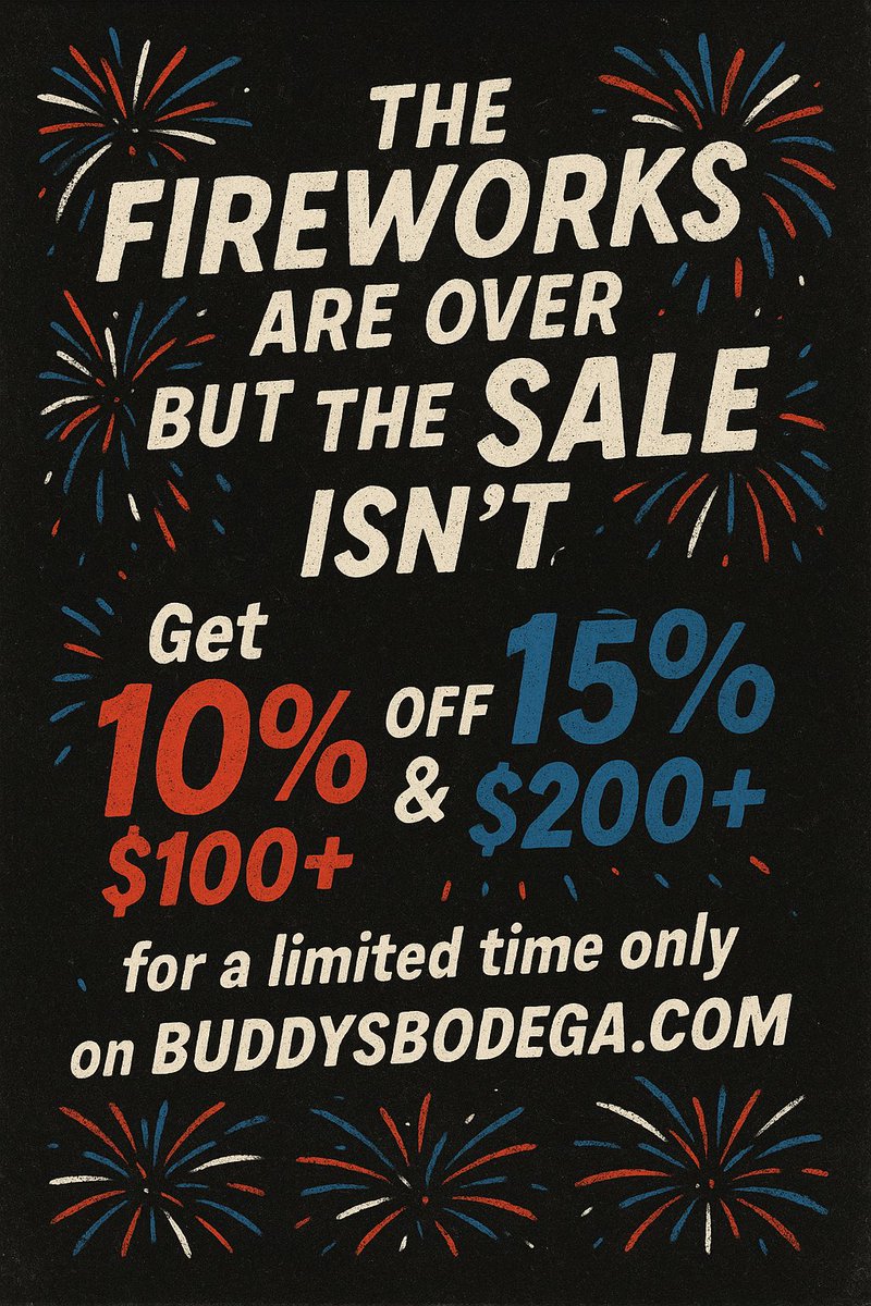 Buddy’s Bodega (@buddysbodega) on Twitter photo OUR 4TH OF JULY SALE IS STILL GOING ON BUDDYSBODEGA.COM
<a href="/BuddysBodegaCA/">buddysbodega.ca</a>
#BuddysBodega #Ny #CA #Global #GoGreen #SpreadGreenNotHate OUR 4TH OF JULY SALE IS STILL GOING ON BUDDYSBODEGA.COM
<a href="/BuddysBodegaCA/">buddysbodega.ca</a>
#BuddysBodega #Ny #CA #Global #GoGreen #SpreadGreenNotHate