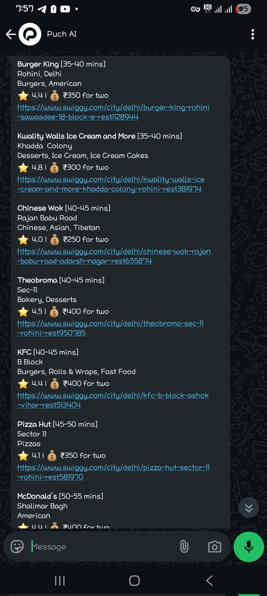 Gaurav_5016's tweet photo. @puch_ai please drop the food directly into my mouth. Too weak to chew.😁😁 https://t.co/VBZuY2jCBu