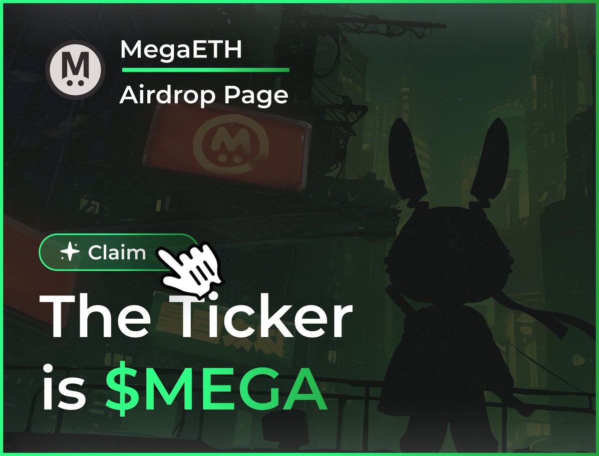 geanishere's tweet image. $MEGA Airdrop is CONFIRMED

Cost: FREE
Time: ~4 - 5 min
Rewards: $1.7K - $11K+

Do it before it’s too late 🧵