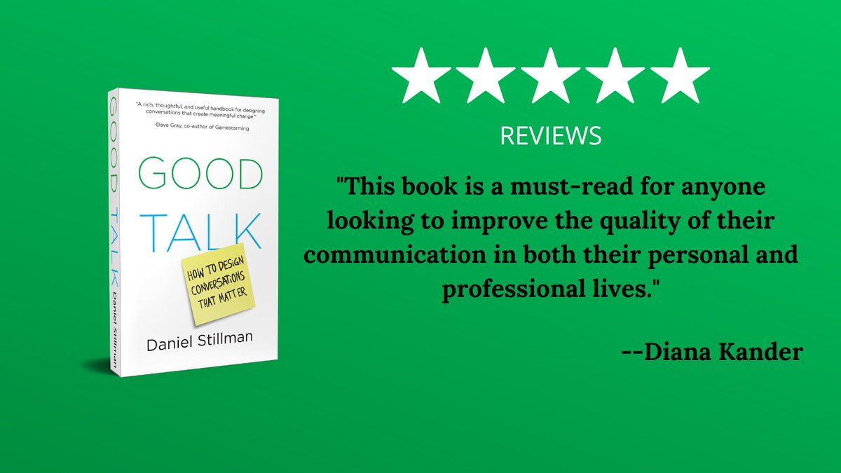 Most conversations happen by default, not by design. But the default for a given conversation is often not the best approach. That's why Good Talk gives you the tools to design better conversations, one intentional exchange at a time. amzn.to/3hdGrll
