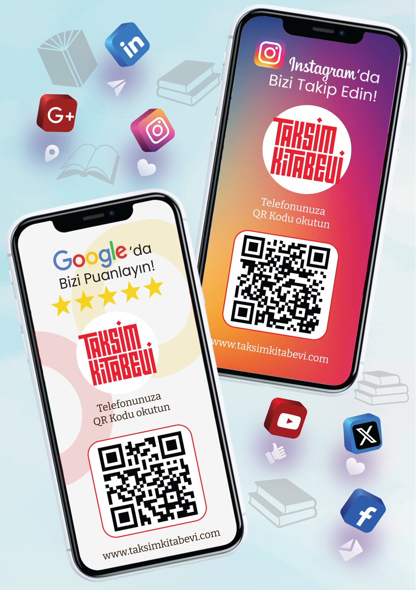 Takibinizi ve yorumlarınızı önemsiyoruz..📚

Kitabevimizin Instagram vd. sosyal medya sayfalarımızdan ve  Google yorumlarınızla bizlere ulaşabilirsiniz..Gelişimimize katkı verebilirsiniz..

#taksimkitabevi #googleyorumkartı #Instagram 
#kitap #çoksatanlar #istanbulkitabevleri