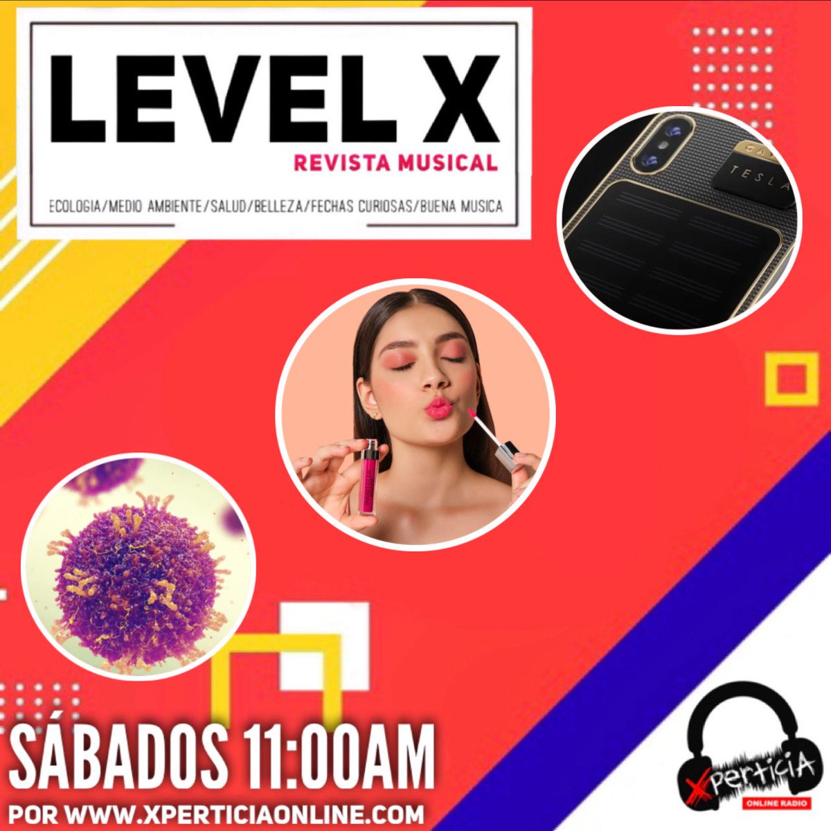XperticiaOnline's tweet image. 🔵 TODOS los SÁBADOS 11:00am (Hora Bolivia); escucha “#LEVELX” 😉 una revista musical. 🎙Con: Coset Luque. 🔊 A través de: xperticiaonline.com 

#SintoniaCreativa
#XperticiaOnlineRadio
#RevistaRadial  
#FechasCuriosas #RevistaMusical 
#RadioOnline #RadioOnlineBolivia