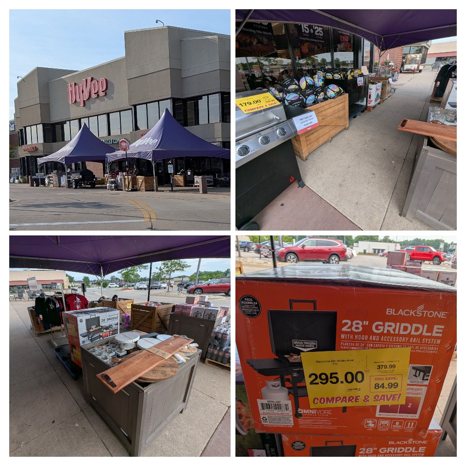 Stop by your Cedar Falls Hy-Vee for some 🔥HOT🔥deals at our GM Tent Sale! Deals on housewares, grills and even Blackstone griddles - at the lowest price in town!