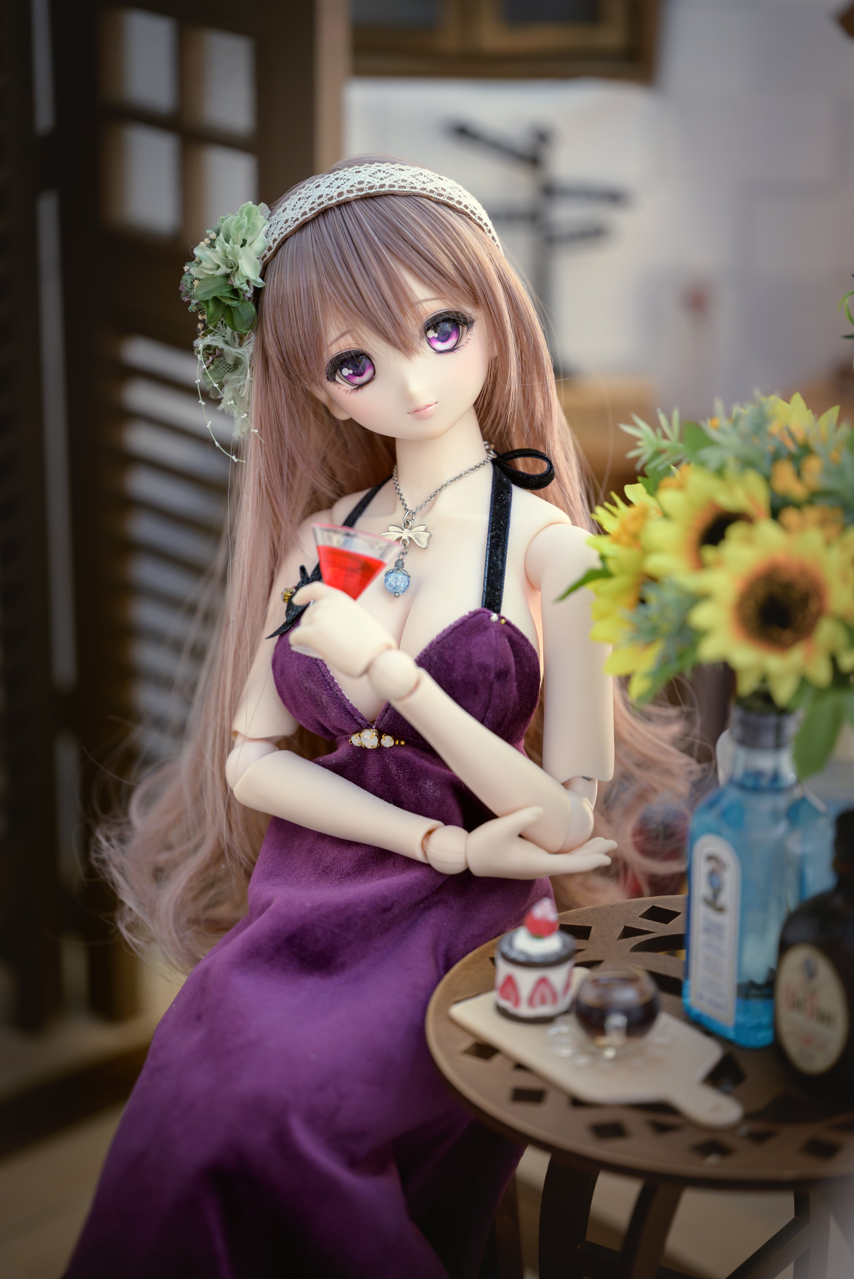 冬燈火（美人画・A2サイズ）