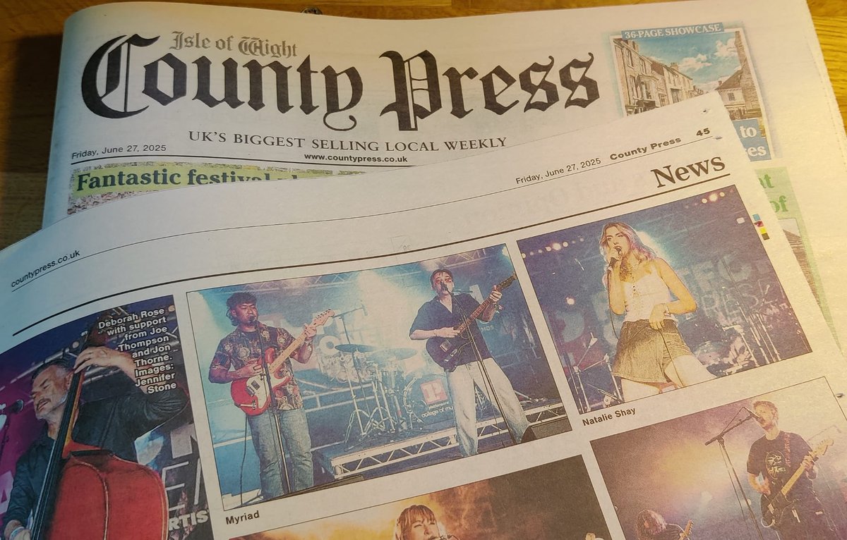 Myriad (@myriadbanduk) on Twitter photo Big love to <a href="/iwcponline/">Isle of Wight County Press</a> for including us in last week's paper ๐ค
๐ธ JenniferStone.photography Big love to <a href="/iwcponline/">Isle of Wight County Press</a> for including us in last week's paper ๐ค
๐ธ JenniferStone.photography