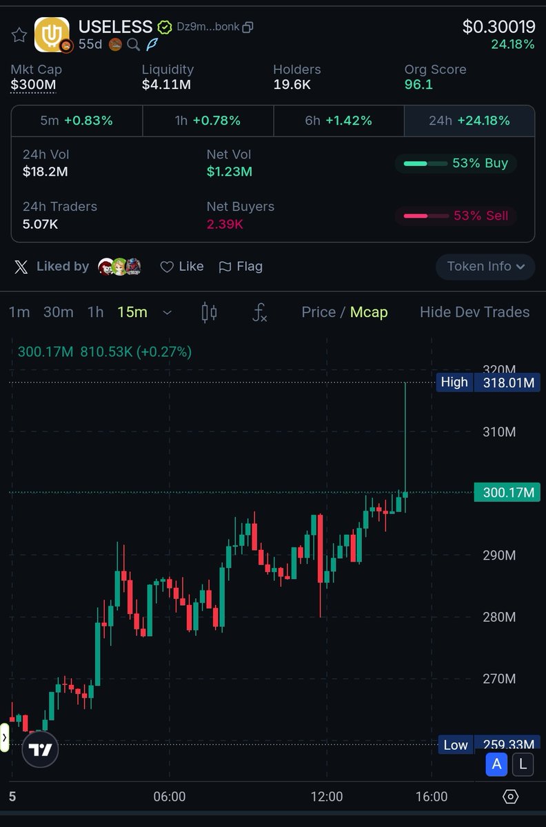 Happy 300M ATH to 20k #USELESS holders.

raise your targets boys, it's just starting.