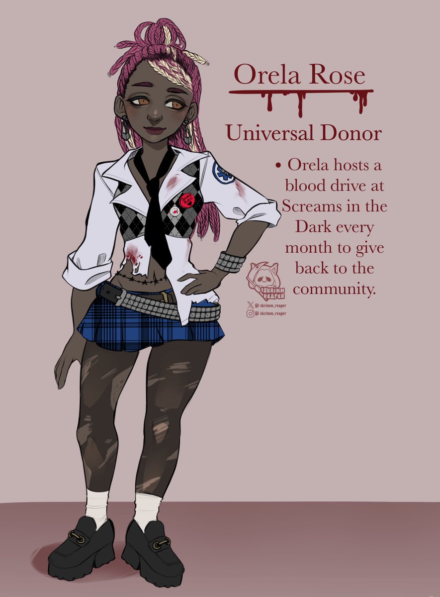 skrimm_reaper's tweet image. Working on ideas for the Design a Cosmetic contest that dbd holds. I have so many ideas but here is my first draft for Orela my beloved