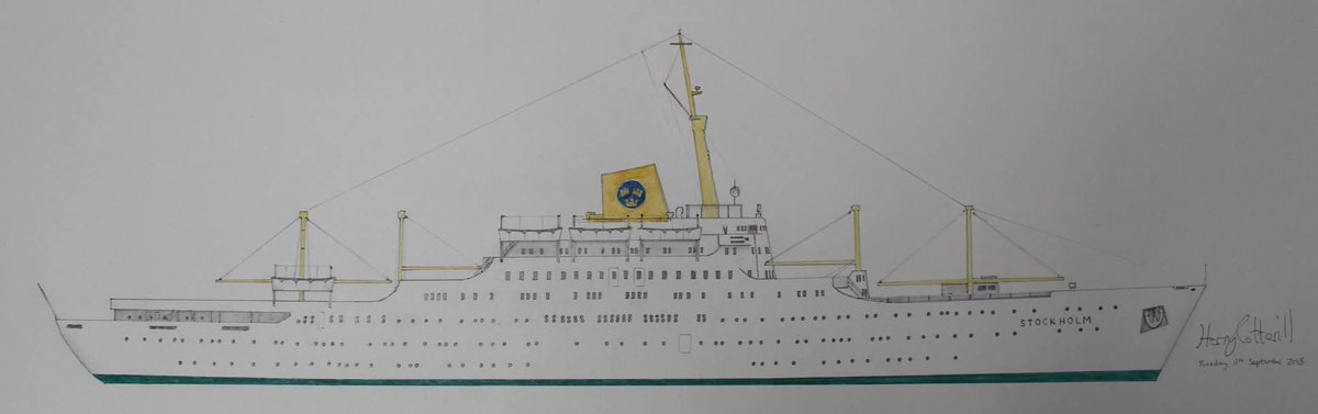 Sad to hear that Astoria has been sent to the scrapyard. Here are my drawings of Astoria, Azores and Stockholm which shows the ship as it was launched in 1948. Two of the drawings were displayed on board.

You can view more photos of them here: cruisecotterill.com/gallery.html