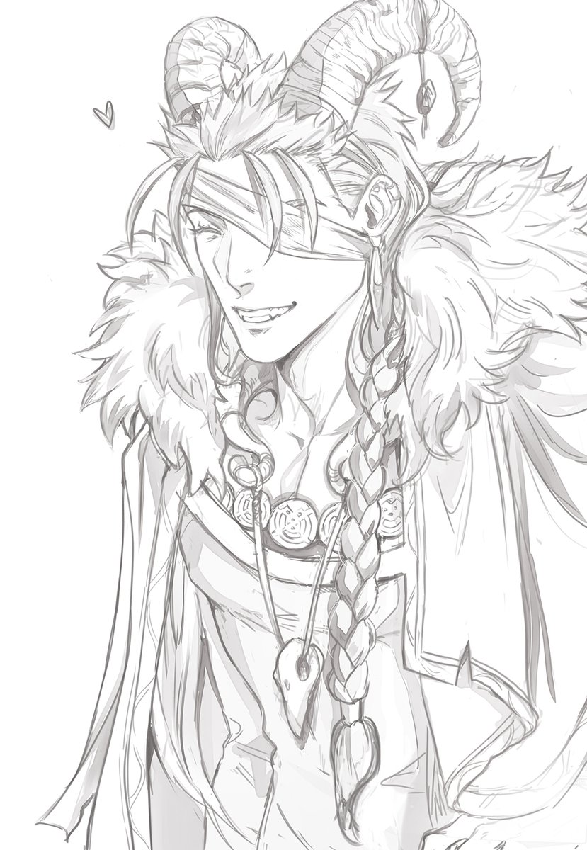 When my head is absolutely void of any ideas, and I'm just waiting for FGO's 8th anniversary to start, I just draw Caster Cú in a more fancy outfit, apparently. 

#FGO