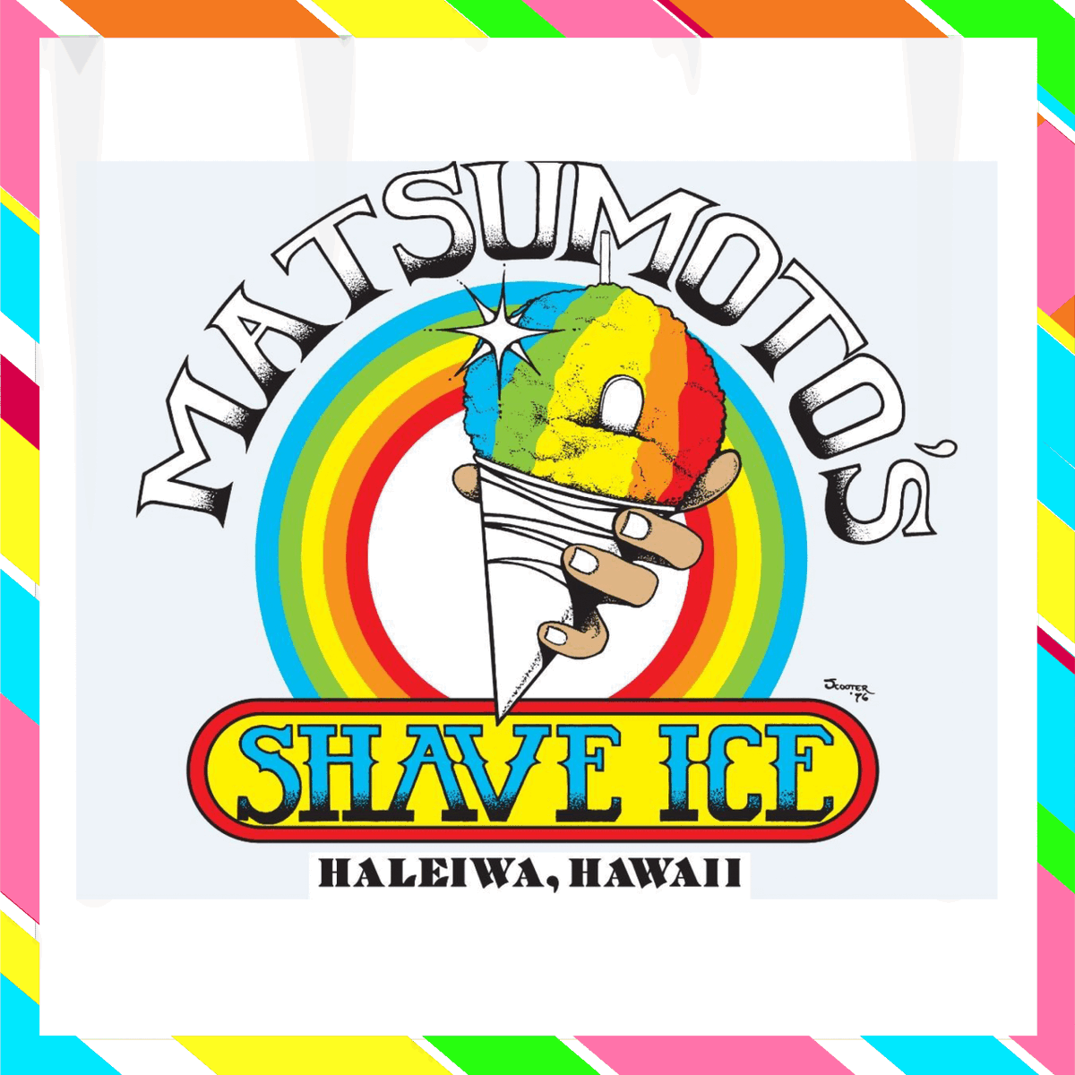 fun_aloha's tweet photo. 【出店紹介】
Matsumoto Shave Ice

Haleiwaで1951年に開業。古くより1年中行列ができるほどの人気店。数多くの映画やTV番組でも取り上げられ、日本のみならず世界的な知名度を得ています。
#funaloha https://t.co/3VgGTCnhX4