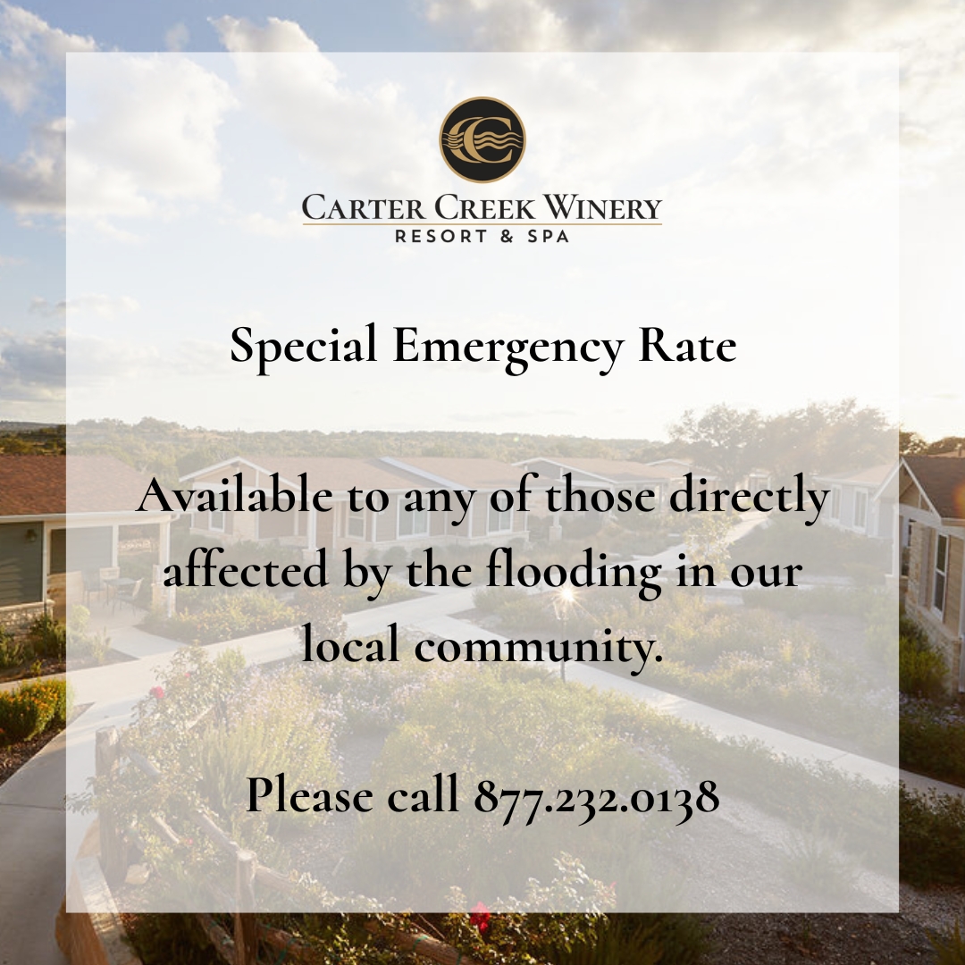We have put together a special room rate for anyone directly affected by the flooding in our local and surrounding communities. Please call 877.232.0138.
Stay safe and be kind.