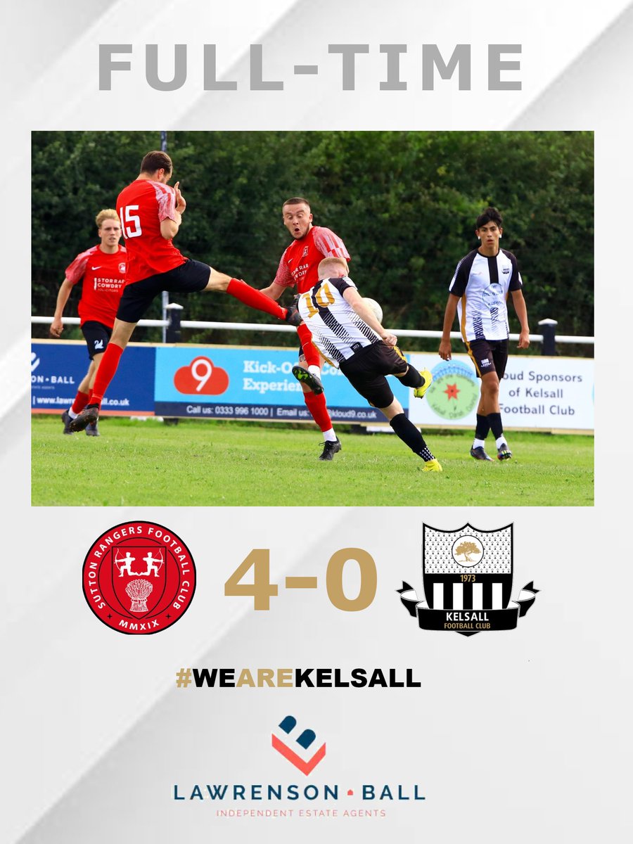 Kelsall Football Club (@kelsall_fc) on Twitter photo FULL TIME |
Not the result we were hoping for, but huge credit to a well-drilled <a href="/suttonrangers_/">Sutton Rangers</a> side who showed why they were champions last season 👏
Plenty of positives to take from today — strong spells of possession, glimpses of quality
🖤 We keep learning. FULL TIME |
Not the result we were hoping for, but huge credit to a well-drilled <a href="/suttonrangers_/">Sutton Rangers</a> side who showed why they were champions last season 👏
Plenty of positives to take from today — strong spells of possession, glimpses of quality
🖤 We keep learning.