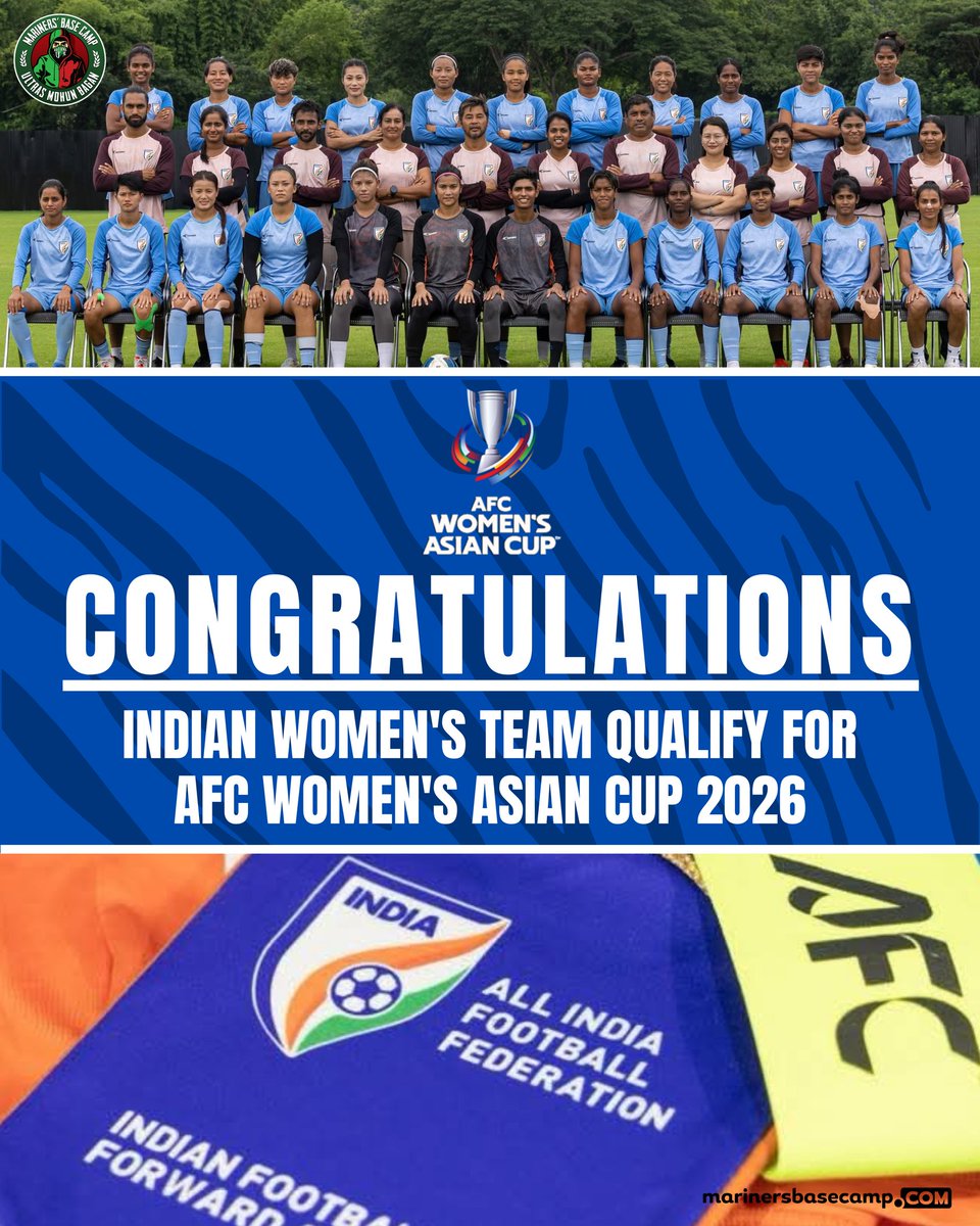 While men are busy with their wage structure and lifestyle Women make the country 🇮🇳 proud and inching closer to qualify in the World Cup.
#ShePowers #BackTheBlue #IndianFootball #AFCAsianCup #BlueTigress