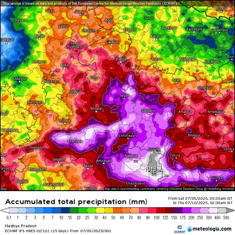 After a weak phase monsoon axis is shifting northwards tonight. It will be hovering in north - central #India next week as well 
What Does it mean? 
• Active monsoon conditions in #Punjab #Haryana #Delhi #UttarPradesh #MadhyaPradesh north #Rajasthan #Chandigarh starting late