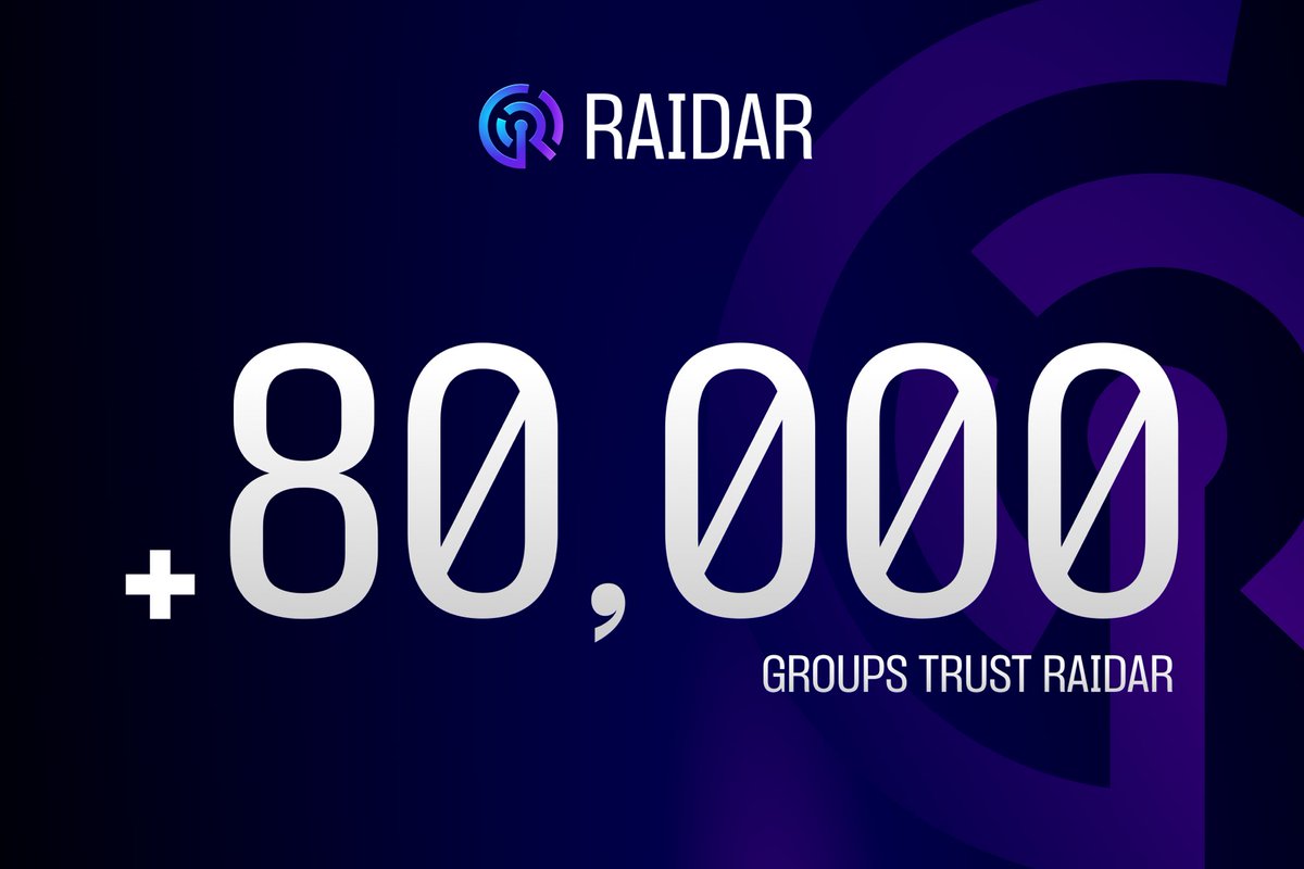 🎉 The milestones keep coming. 

We now have had over 80,000 groups use Raidar!  

As competition dwindles, we thrive. 🦾

Thank you for choosing Raidar for all of your community engagement needs.  🙌

Haven’t switched to Raidar yet? 

The basic version is FREE and outperforms