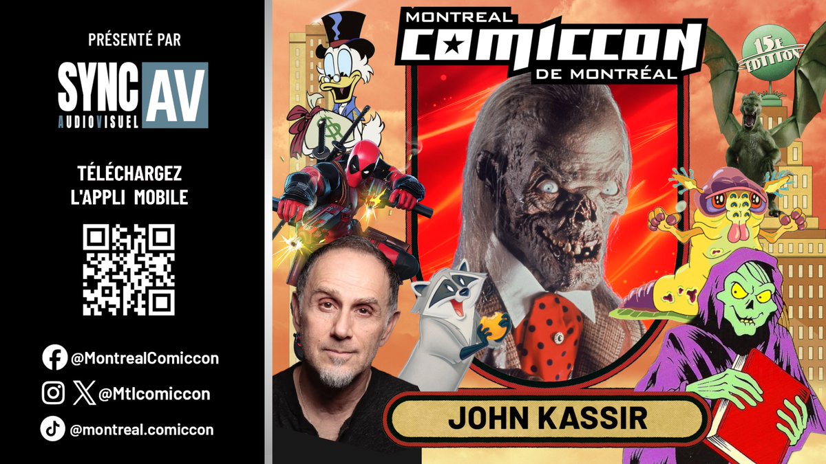 🎤Ne manquez pas John Kassir sur scène à 17 h 15 dans la salle de conférence 511, présentée par SYNC AV!
***
🎤Don’t miss John Kassir on stage at 5:15 p.m. in room 511 presented by SYNC AV!