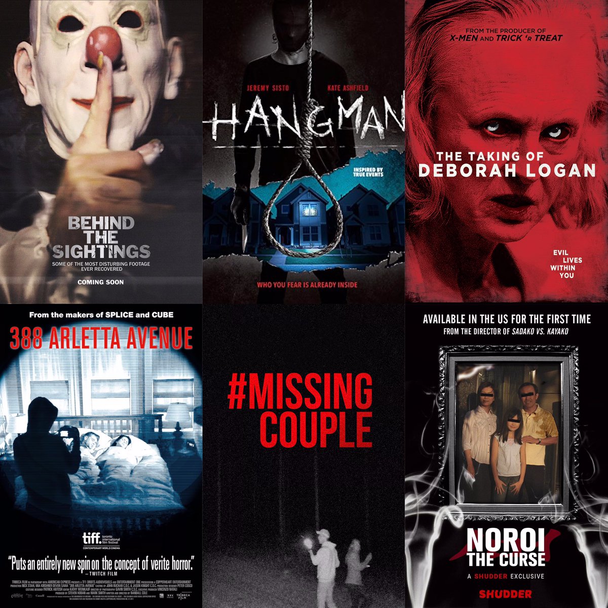 WSeraphs's tweet photo. Some {mostly} hidden gems {in MY opinion}!!! ππππ #Horror #Scary #Thriller #FoundFootage #FoundFootageHorror #FoundFootageMovies #HorrorMovies #ScaryMovies #HorrorRecommendations #HorrorMovieRecommendations #MovieRecommendations #HorrorFan #HorrorFandom #Movies #Films #Art https://t.co/2qQ4prJviF