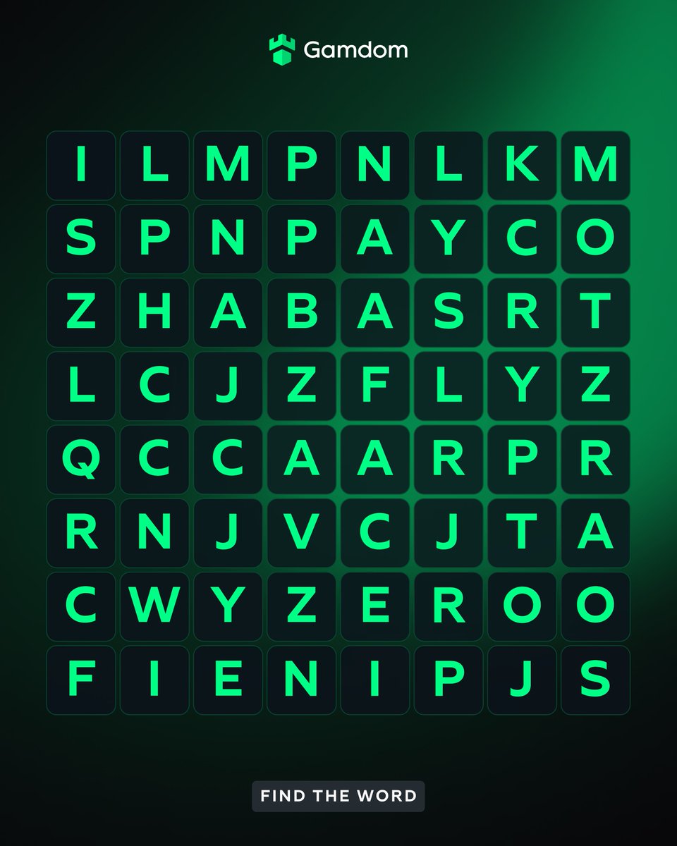 gamdom's tweet photo. Can you spot the hidden word? 🔍

Drop your answer along with your @gamdom userID for a chance to win FREE spins! 🎰

💚 + 🔄 https://t.co/uACdx4fZwW