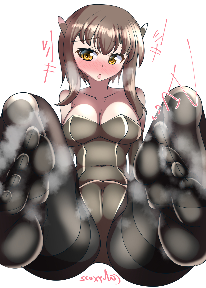 「提督…大鳳の足裏…そんなに気になりますか？///」
ムレムレ黒タイツ大鳳さん(ˇωˇ)     
連続1946日目   
#艦これ版真剣お絵描き60分一本勝負_20250705
#艦これ版深夜の真剣お絵描き60分一本勝負
#10000日チャレンジ #めび環んどろ 
#大鳳